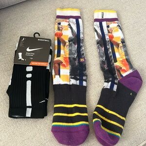 Basketball NBA Stance Shaq O'Neil LA
Lakers #34 and Nike Elite Cushion Socks